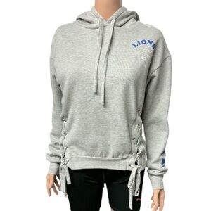 Junk Food Clothing - NWT - NFL Detroit Lions Gray Lace-Up Sweatshirt